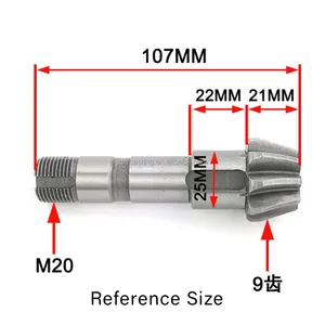 Customized Micro-tiller Gearbox Transmission Shaft Accessories CNC Machining Steel Active Bevel Gear Shaft Active Arc Tooth