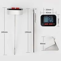 Thermomètre numérique haut de gamme à lecture instantanée avec sonde en acier inoxydable pour four, lait, café, thé, grillades, viande et préparation culinaire