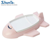 Service de table coloré en mélamine de qualité alimentaire pour enfants, assiette incassable en forme d'avion, cadeau d'anniversaire pour bébés et enfants, usage domestique