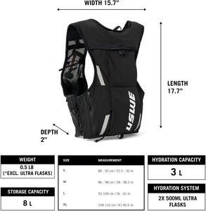 Muestra gratuita de chaleco de hidratación para correr, mochila ligera y aislada con bolsa de agua de 1.5L, chaleco con bolsa de agua para el día a día. - Product Image 6
