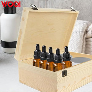 WOQI - <span class=keywords><strong>Caja</strong></span> de Almacenamiento de Joyas de <span class=keywords><strong>Madera</strong></span> <span class=keywords><strong>con</strong></span> Diseño Cuadrado Moderno, Multifuncional, <span class=keywords><strong>con</strong></span> Bisagras, <span class=keywords><strong>Caja</strong></span> de Regalo Hecha a Mano <span class=keywords><strong>con</strong></span> <span class=keywords><strong>Candado</strong></span> - Product Image 3