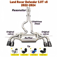 Système d'échappement Catback pour Land Rover Defender 5.0T V8 2022-2024 en acier inoxydable avec silencieux de course à valve d'origine pour amélioration de performance