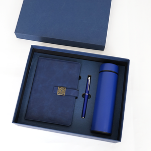 Quà Tặng Sang Trọng Thiết Lập Tùy Chỉnh Bìa Cứng PU Da Bìa Giấy Lòng Biết Ơn Tạp Chí Hộp Quà Tặng Chai Nước Máy Tính Xách Tay - Product Image 1