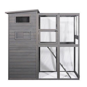 Casa <span class=keywords><strong>de</strong></span> gato al aire libre <span class=keywords><strong>de</strong></span> madera <span class=keywords><strong>de</strong></span> alta calidad refugio resistente a la intemperie para mascotas con diseño <span class=keywords><strong>de</strong></span> varios niveles y <span class=keywords><strong>ventanas</strong></span> <span class=keywords><strong>de</strong></span> ventilación - Product Image 1