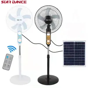 Dc Solar Powered Pedestal Fan System Rechargeable Chargeable Fan Chinese Logo Custom Fans