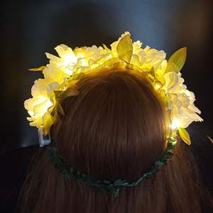2024 nuevo precio barato hermosa flor luminosa LED corona elegante <span class=keywords><strong>diadema</strong></span> para fiesta evento boda - Product Image 5