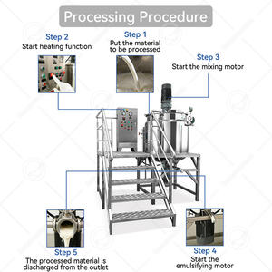 OCEAN Hot Cream Lotion Mix <b>Blender</b> Homogenizer <b>Small</b> 10l Liquid Soap Make Machine Vacuum Emulsifying Mixer - Product Image 3