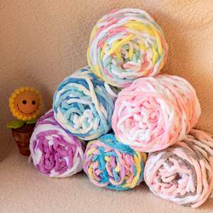 Hilo de tira de hielo, hilo grueso de una sola hebra, palo de bola, aguja e hilo, bolsa tejida <span class=keywords><strong>a</strong></span> mano, bufanda, bolsa de Material DIY - Product Image 1