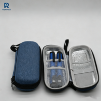 RENMED Étui à stylos portable multifonctionnel en métal, double compartiment, durable, facile à transporter, pour les voyages, la maison, un usage personnel et commercial