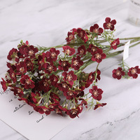 Tanaman buatan dan bunga sutra bunga sakura babysbreath untuk dekorasi acara pernikahan