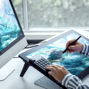 Huion Kamvas Pro 24 4k siêu HD nghệ thuật thiết kế vẽ đồ họa máy tính bảng với màn hình kỹ thuật số bút tablette graphique dessin