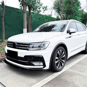 Amp-Z Volkswagen Tiguan Mk2 R-Line Lèvre de pare-chocs avant texture fibre de carbone 2017-2020 Modification extérieure - Product Image 3