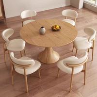 Italienisches Retro-Esszimmer-Set aus Massivholz mit Drehteller und schmaler Form für moderne kleine Wohnungen