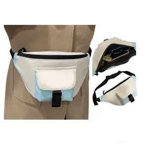 Tas pinggang tahan air modis, tas pinggang modis dengan sabuk kasual yang dapat disesuaikan untuk perjalanan olahraga Lari