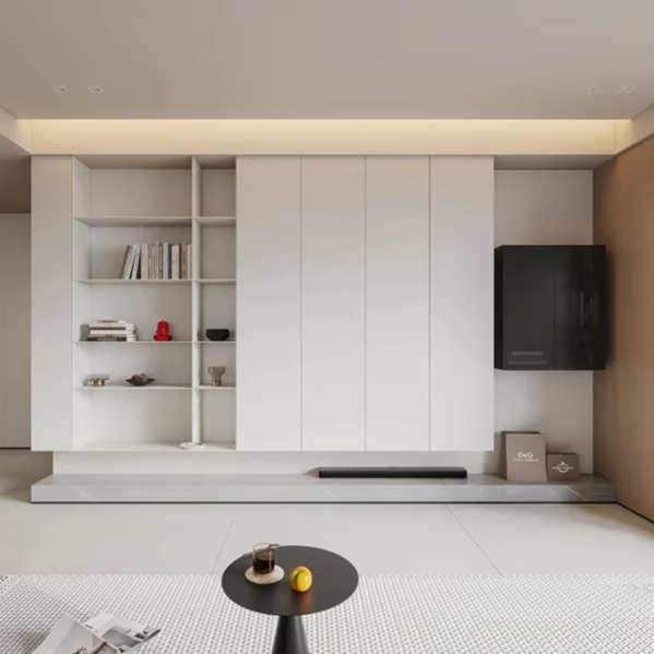 Whole-house Custom Luxury Modern Eco-Friendly Fireproof Modular Storage Cabinets Wardrobes 10-Year Warranty Living Room Hotel