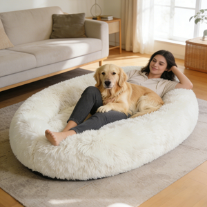 Divano Letto Comprimibile dal <span class=keywords><strong>Design</strong></span> Moderno e Minimalista, Bestseller in Tessuto Corduroy, Pouf per Piccoli Spazi, per Uso Umano e Canino, per Soggiorno - Product Image 4