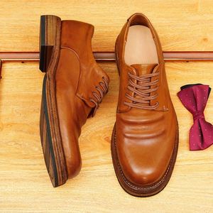 Chaussures Oxford pour hommes en cuir véritable, faites à la main, de haute qualité, respirantes, pour mariage, fête, bureau, chaussures décontractées pour hommes - Product Image 3