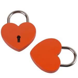 Wholesale Heart Shaped Locks Wedding Valentine's Day Gift Bridge Luggage Door Padlock Accessories Love Heart Lock
