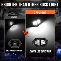 Luz Led de Color de sueño para coche, iluminación Interior de roca RGB, blanco puro, aplicación de teléfono inteligente y RF, Control remoto, bajo brillo, para UTV, ATV, 8 Pod