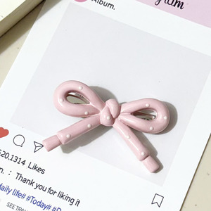 กิ๊บติดผมโลหะลายจุดแบบโปร่งสไตล์เกาหลี ทนทาน สีสันสดใส น่ารัก รูปโบว์ สำหรับเด็กผู้หญิง - Product Image 5