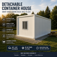 Maison conteneur préfabriquée légère, à montage rapide, isolée et portable pour chantier, camp, extérieur, parc – Design moderne