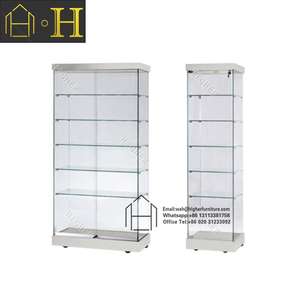 Holesale-vitrina de cristal con marco de aluminio con luces LED, escaparate de cristal de diseño para el hogar y sala de estar - Product Image 4