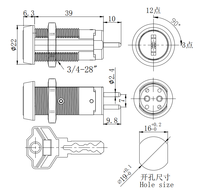 Serrure à came électronique Euro Cylinder 40000 codes clés certifiée CE/RoHS japonaise/espagnole/anglaise pour machines de jeux à pièces