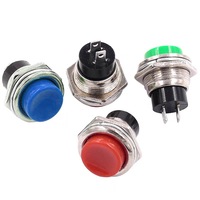 DS-212 interrupteur à bouton-poussoir 16 Mm momentané étanche en plastique et structure électronique en métal pour contrôle 12V/250V niveau IP53