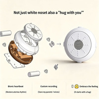 Oreiller sensoriel lesté vibrant OEM avec machine à bruit blanc pour bébé et thérapie du sommeil par vibrations de battement de cœur