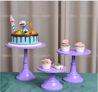 Support à gâteau rond en fer coloré, présentoir à desserts et pour mariages, pour les célébrations d'anniversaire et autres événements, outils pour gâteaux