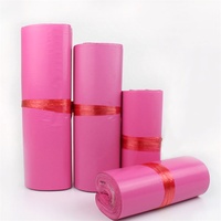 Approvisionnement d'usine de différentes tailles de sacs d'expédition en plastique polyéthylène de couleur rose foncé pochette d'expédition durable étanche