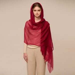 Personnaliser Logo Brodé Années 200 Oversize 100% Cachemire Pashmina Écharpe Châle Luxe Dames Cache-Cou Léger pour Femmes <span class=keywords><strong>Jzr</strong></span> - Product Image 1