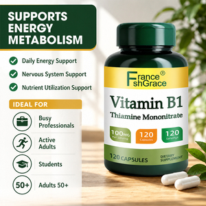 Vente en gros de suppléments de vitamine B1 Shecome, fabricant, 100 mg pour l'énergie et le soutien du système nerveux, 120 capsules de vitamine B1 - Product Image 2