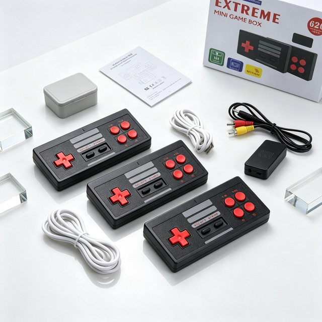 Gaming Console-Mini Retro Nostalgic Color TV Console 620 Universal Plug Game Memory Supports