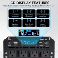 Onduleur Convertisseur LVYUAN 6000W 3000W 4000W 12V 24V 48V 60V DC vers 220V AC à Onde Sinusoïdale Pure 6000 Watts 12V vers 110V