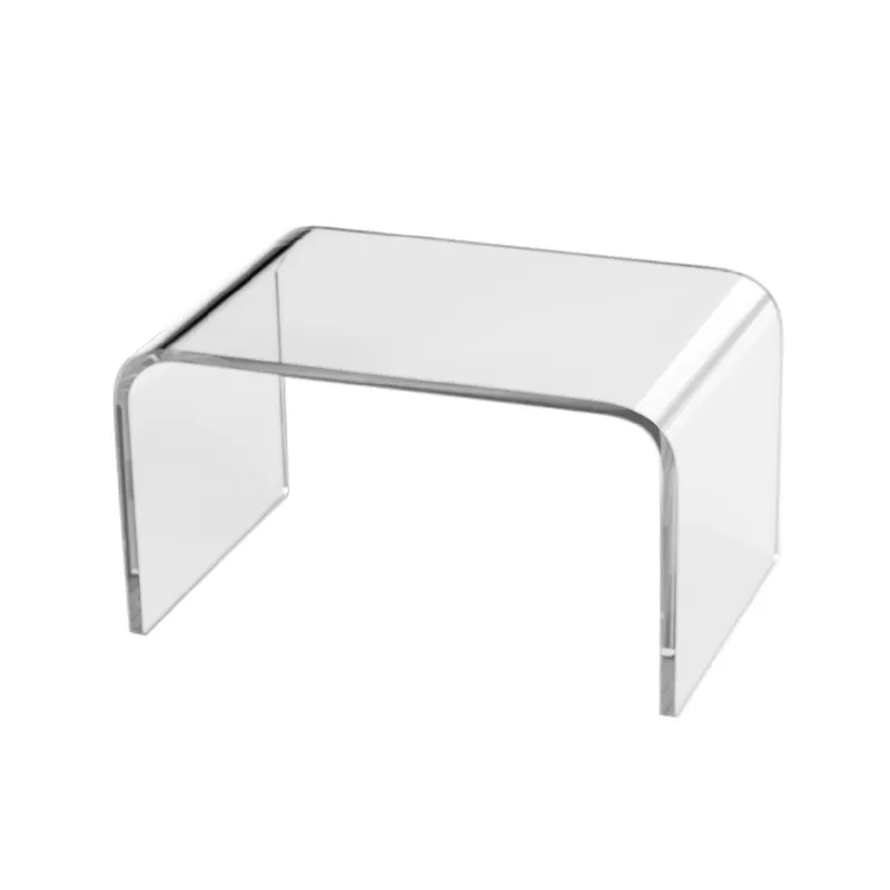 Mesa auxiliar de acrílico negro transparente moderna, sofá, mesa de centro, mesa de té doblada de resina redonda de cristal para muebles de sala de estar