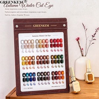 Ensemble de 36 couleurs de gel à ongles effet œil de chat sans TPO ni HEMA, couleurs automne-hiver or, rouge vin, ambre, marron, gel à ongles UV LED à retirer par trempage