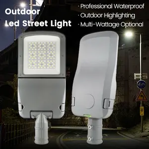 Luminária led de lúmen alto, ac 85-265v, tudo em uma, lâmpada de rua, para áreas externas, à prova d' água, 50w, 100w, 150w, estrada, 200w, ac, luz de rua