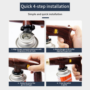 LAIWEI 8089 soplete de cocina Chapado en cobre 54V soplete de butano de encendido electrónico para cocinar y soldar - Product Image 3