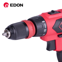 Perceuse sans fil EDON 18V avec batterie Li-ion, 1,5 heure d'autonomie, contrôle de vitesse variable, lumière LED, rotation gauche et droite