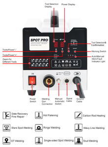 FUNISI Outil de réparation de bosses de voiture populaire et très vendu, machine de soudage électrique pour carrosserie automobile, pour la réparation de panneaux, extracteur de bosses de carrosserie en acier - Product Image 3