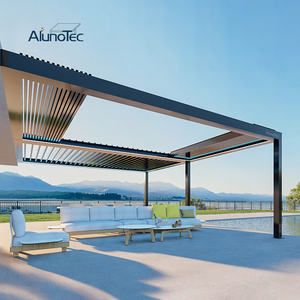 Système de pergola le plus avancé AlunoTec avec toit à lames orientables et rétractables, pour jardin extérieur, gazebo, véranda en aluminium, pavillon - Product Image 3