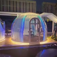 Dôme géodésique moderne Sound Baby en polycarbonate transparent et étanche pour villas, prêt à être expédié