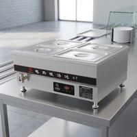 Équipement de Comptoir Vitrine Chauffante Commerciale Série T, Bain-Marie Électrique pour Cuisine Professionnelle, Fournisseur Hôtelier et de Restaurant