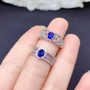 Anelli di Lusso in Argento 925 Placcato Rodio con Zaffiro Naturale Taglio Ovale, Direttamente dalla Fabbrica, per Donne, Matrimoni, Fidanzamenti e Regali per Feste - Product Image 4