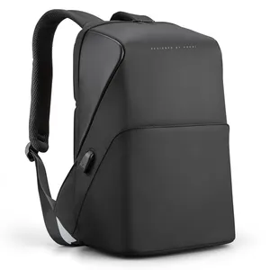 Kingsons新款定制Logo usb充电黑色男士背包笔记本电脑商务mochilas背包背包