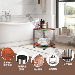 Tabouret de douche avec étagère de rangement, hauteur de 16,14 pouces, en alliage d'aluminium, antidérapant, pour personnes âgées - Product Image 5