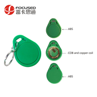 Porte-clés RFID ABS personnalisé, programmable, pour contrôle d'accès aux portes, porte-clés d'identification, 125KHz 13.56mhz, porte-clés RFID vierge