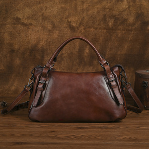 Ando <b>Bag</b> Vintage Genuine Cowhide Leather <b>Satchel</b> Handbag <b>for</b> <b>Women</b> Top Handle Crossbody <b>Bag</b> - Product Image 4