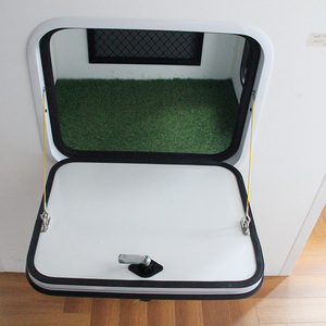 La porte à bagages noire la plus populaire de 700X400mm Rv avec porte d'accès de camping-car à angle rond - Product Image 1
